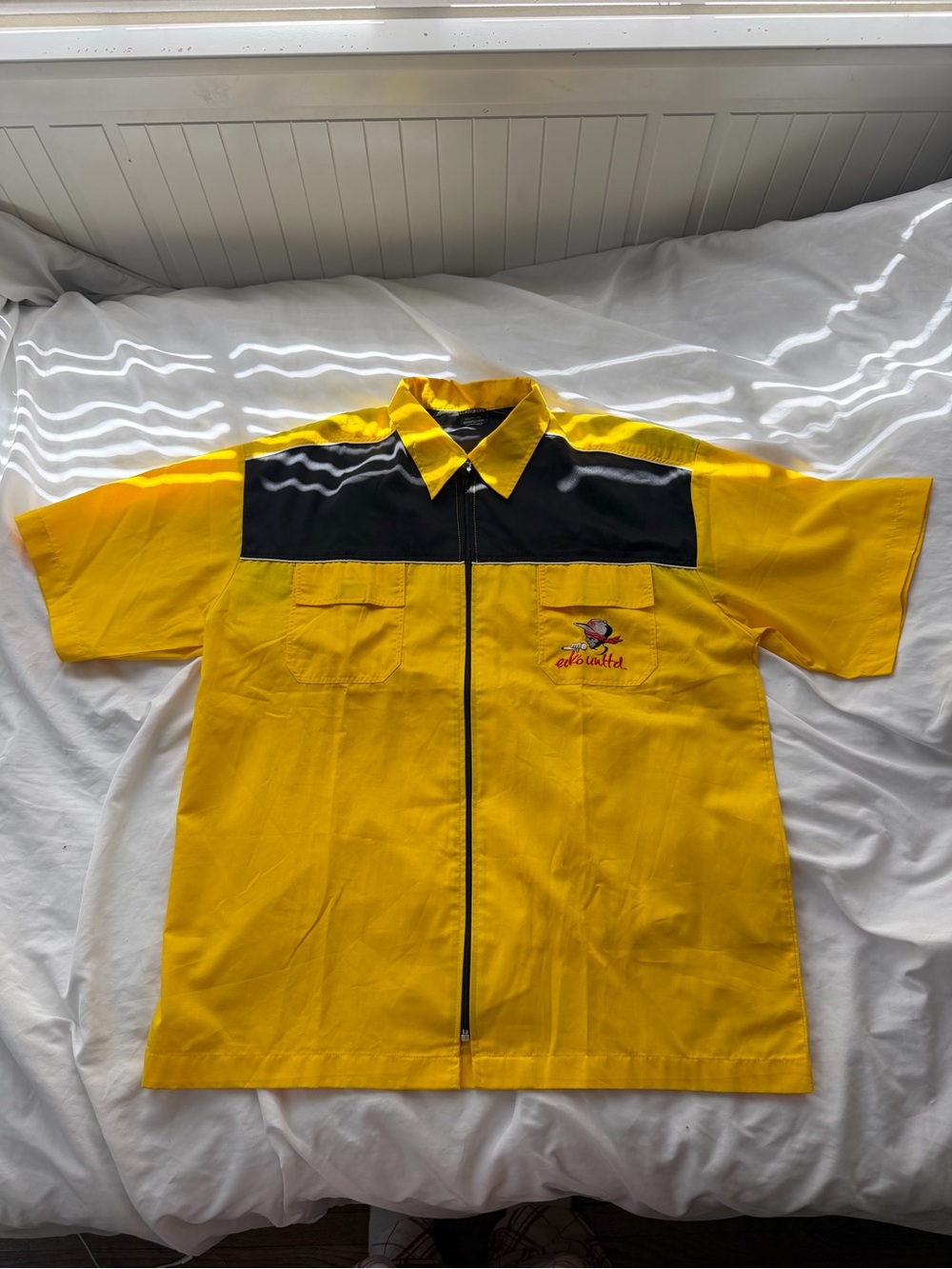 Ecko unltd Zip-Front Work Shirt with Black Yoke